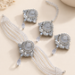 Elegant Crystal White Beads Jewelry Set