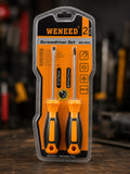 2-Piece Professional Screwdriver Set – Flat & Phillips CR-V Steel Magnetic Screwdrivers