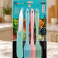 4-Piece Kitchen Knife & Silicone Basting Brush Set