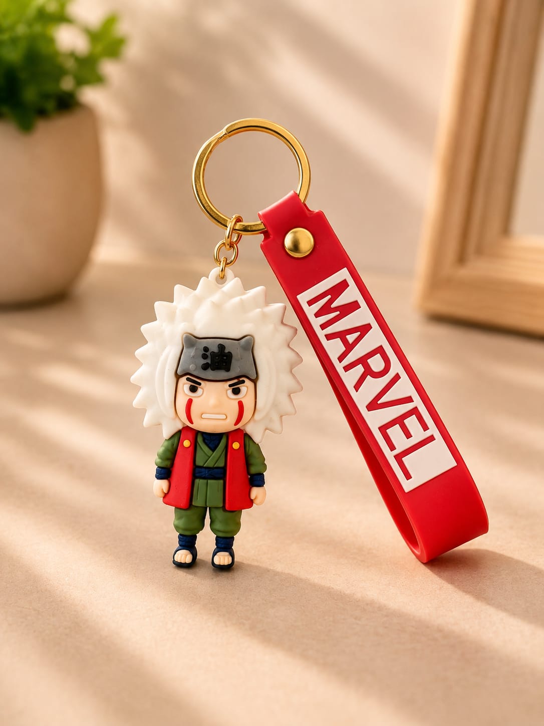 Anime-Inspired PVC Character Keychain with Silicone Wrist Strap