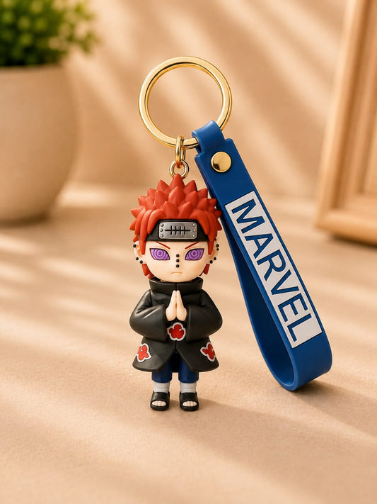Anime Pain Character PVC Keychain with Silicone Wrist Strap