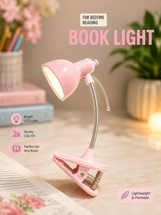 LED Clip-On Book Reading Light – Flexible Neck Portable Reading Lamp