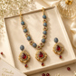 Royal Ruby & Sapphire Statement Necklace Set