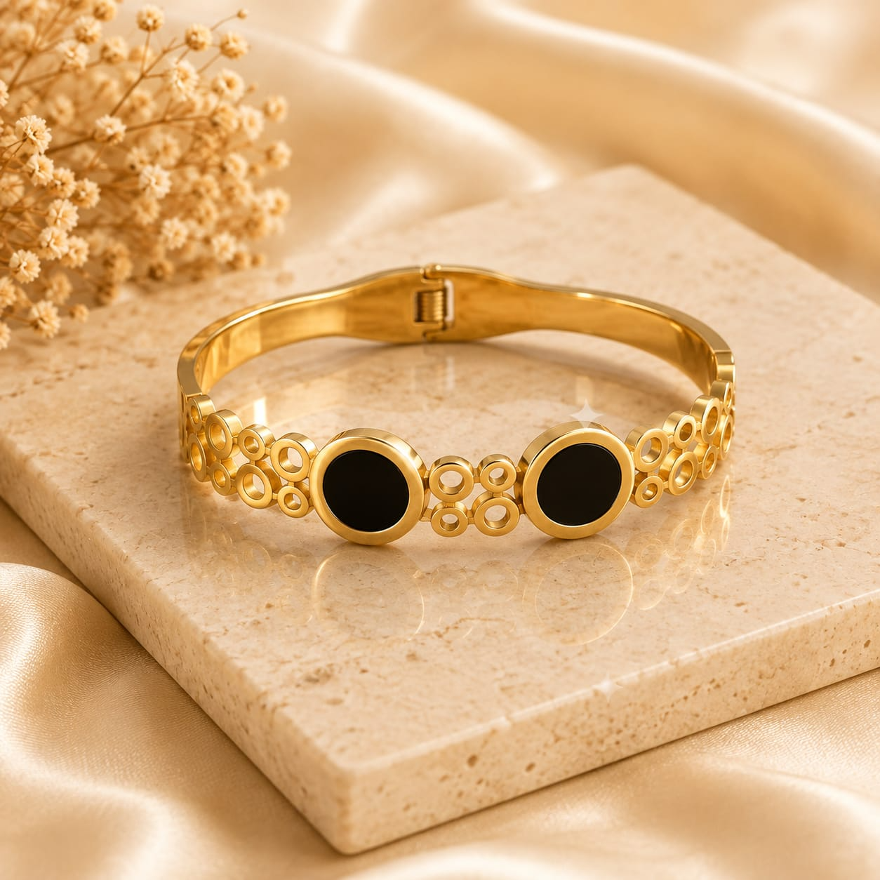 Luxury Black Stone Designer Bracelet